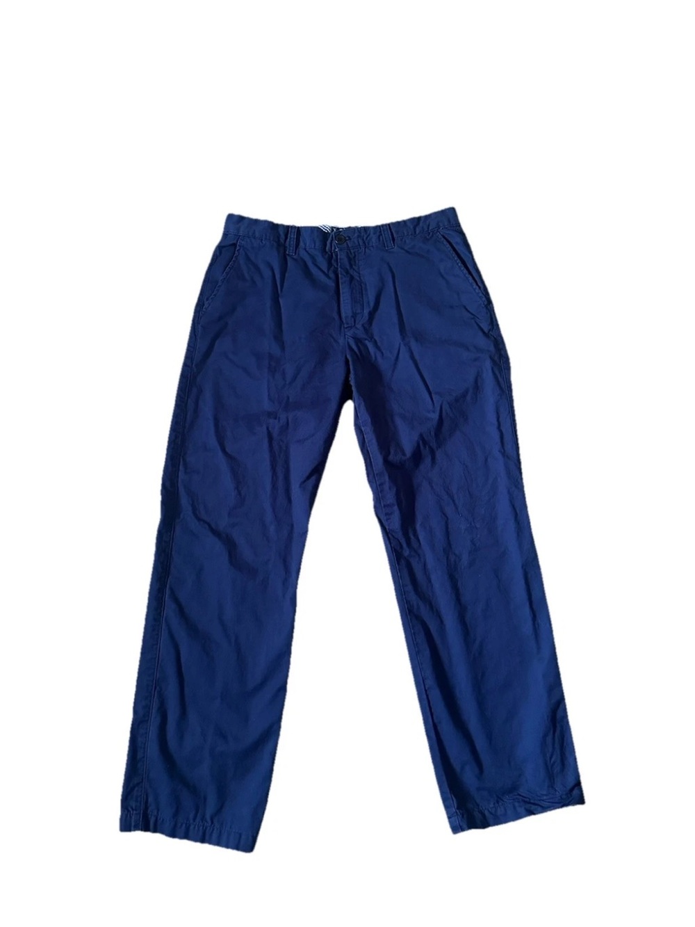 Vineyard Place Chino Pants Men’s 34X30(34X28)Blue Cotton Casual Flat Front